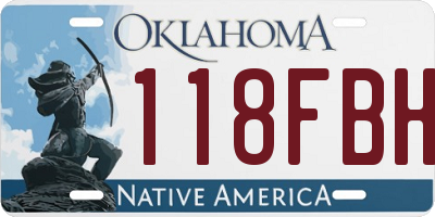OK license plate 118FBH