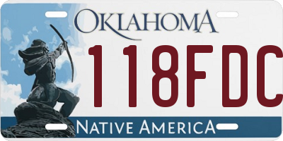 OK license plate 118FDC