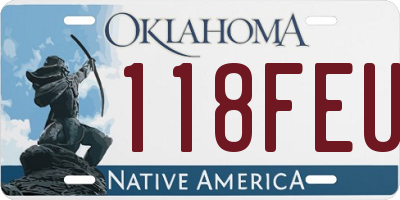 OK license plate 118FEU