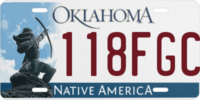 OK license plate 118FGC