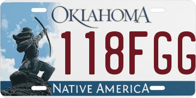 OK license plate 118FGG
