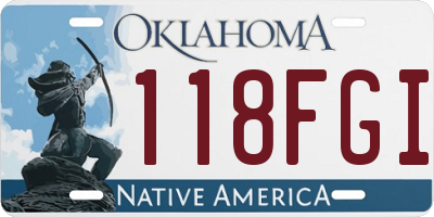 OK license plate 118FGI