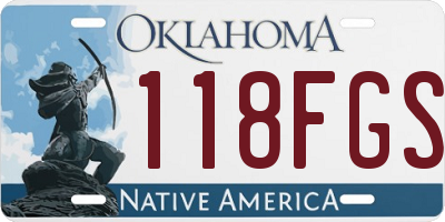 OK license plate 118FGS