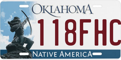 OK license plate 118FHC