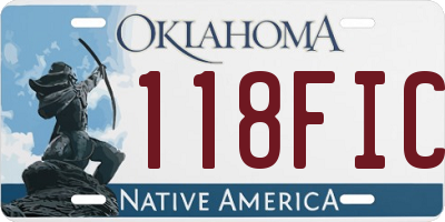 OK license plate 118FIC