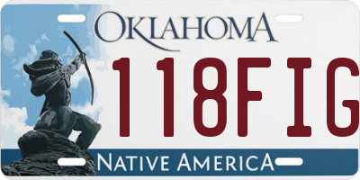 OK license plate 118FIG