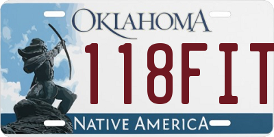 OK license plate 118FIT