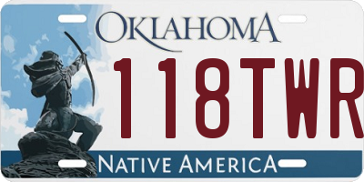 OK license plate 118TWR