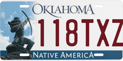 OK license plate 118TXZ