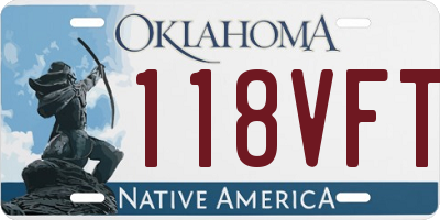 OK license plate 118VFT