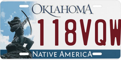 OK license plate 118VQW