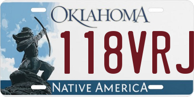 OK license plate 118VRJ