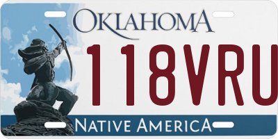 OK license plate 118VRU