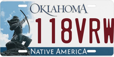 OK license plate 118VRW