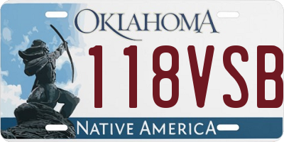 OK license plate 118VSB