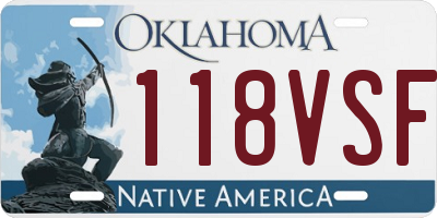 OK license plate 118VSF