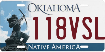 OK license plate 118VSL