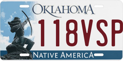 OK license plate 118VSP