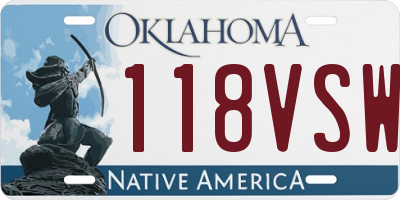OK license plate 118VSW