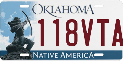OK license plate 118VTA