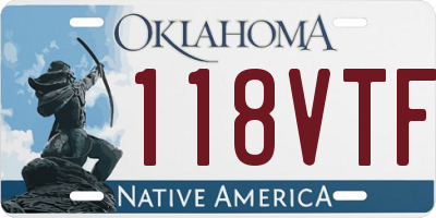 OK license plate 118VTF