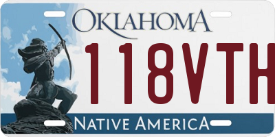 OK license plate 118VTH