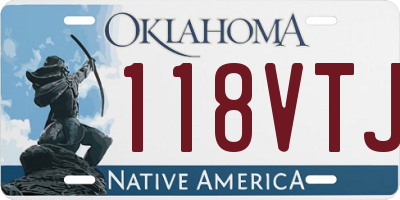 OK license plate 118VTJ