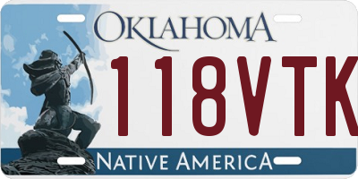 OK license plate 118VTK