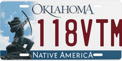 OK license plate 118VTM