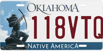 OK license plate 118VTQ