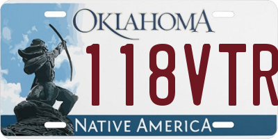 OK license plate 118VTR