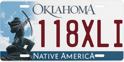 OK license plate 118XLI