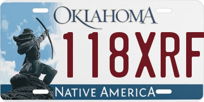 OK license plate 118XRF