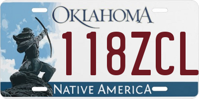OK license plate 118ZCL