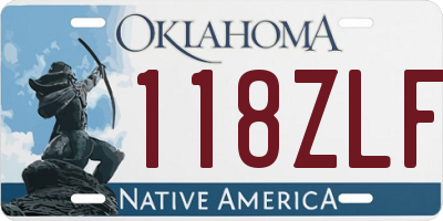 OK license plate 118ZLF