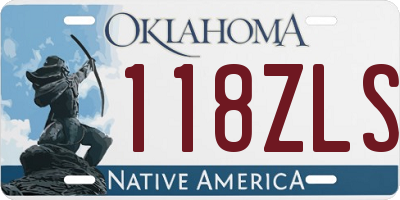 OK license plate 118ZLS