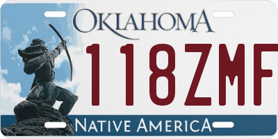 OK license plate 118ZMF