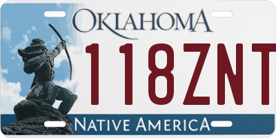 OK license plate 118ZNT