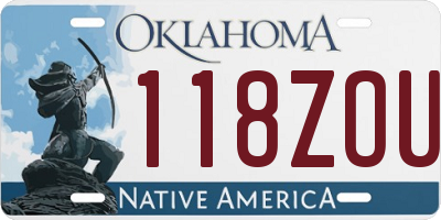 OK license plate 118ZOU