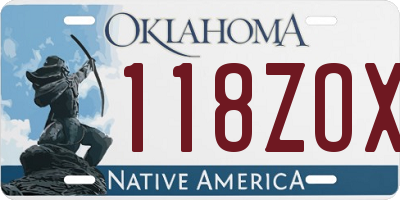 OK license plate 118ZOX