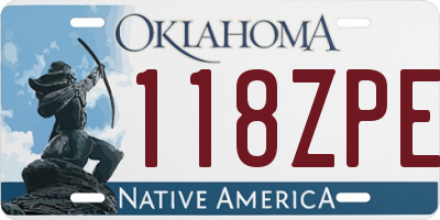 OK license plate 118ZPE