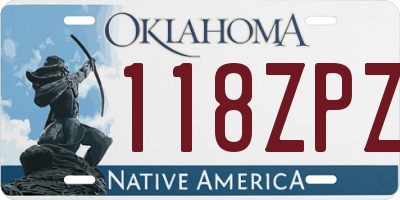 OK license plate 118ZPZ