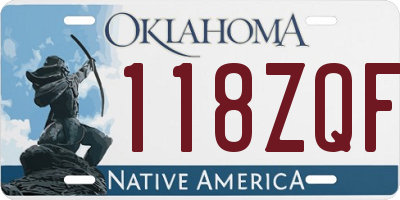 OK license plate 118ZQF