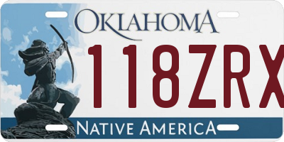 OK license plate 118ZRX