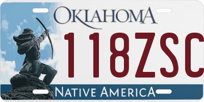 OK license plate 118ZSC