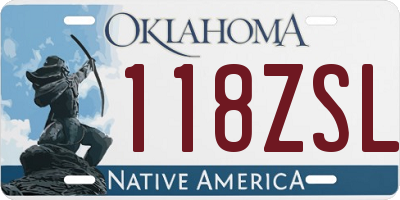 OK license plate 118ZSL