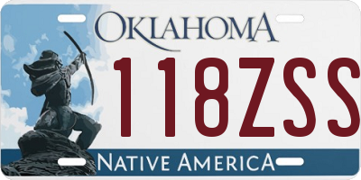 OK license plate 118ZSS