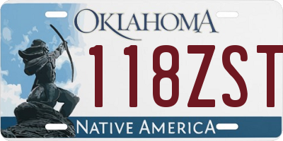 OK license plate 118ZST