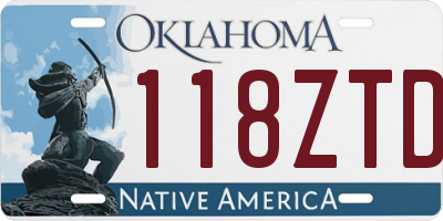 OK license plate 118ZTD