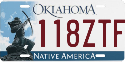 OK license plate 118ZTF